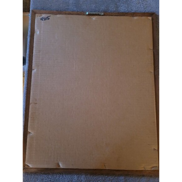 Vintage Mountain Man Trapper Winter Jonnie Kostoff Framed Print 20 X 16 - Picture 4 of 4